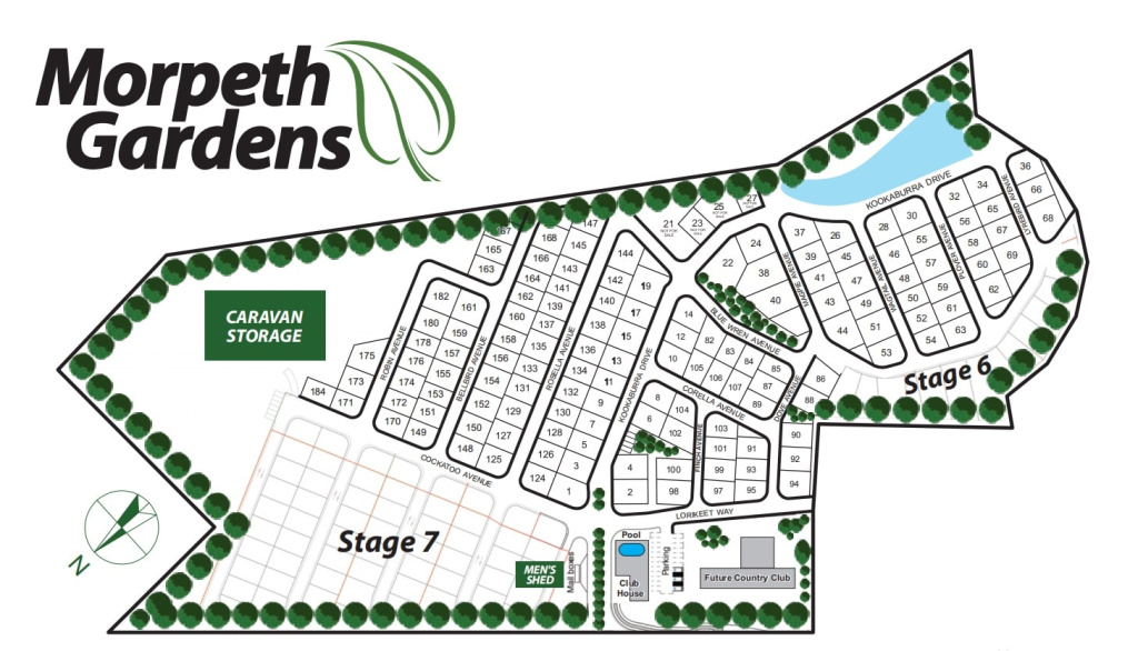 Morpeth Gardens Village Map Morpeth Gardens