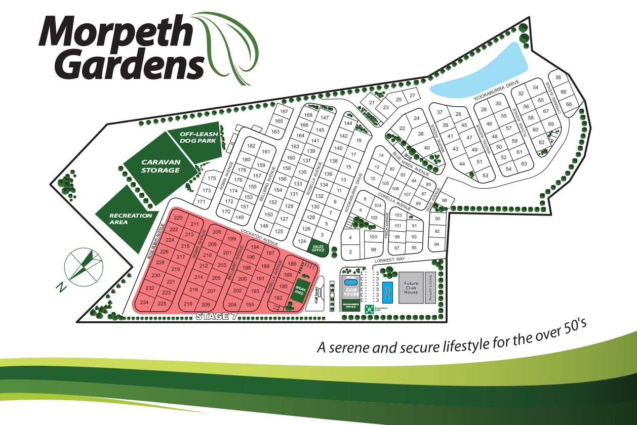 Morpeth Gardens Village Map