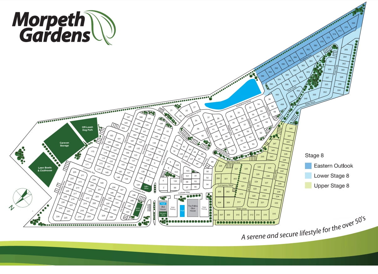 Morpeth Gardens Village Map