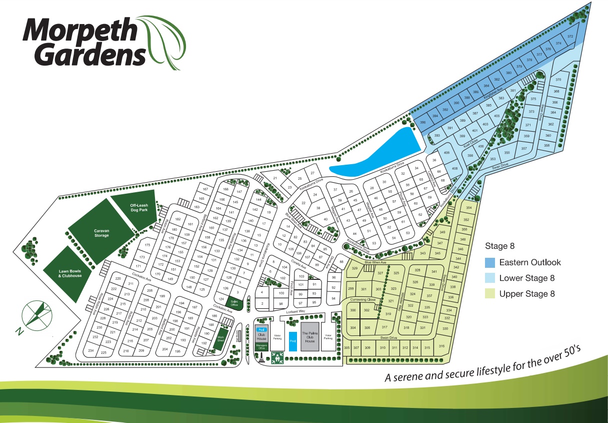 Morpeth Gardens Village Map